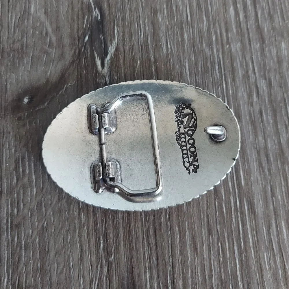 Nocona Youth Cowboy Prayer Silver Belt Buckle